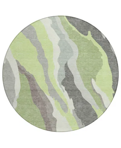 Addison Chantille Mahine Washable Acn1047 8'x8' Round Area Rug In Mint