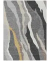 Addison Chantille Mahine Washable Acn1047 9'x12' Area Rug In Gray