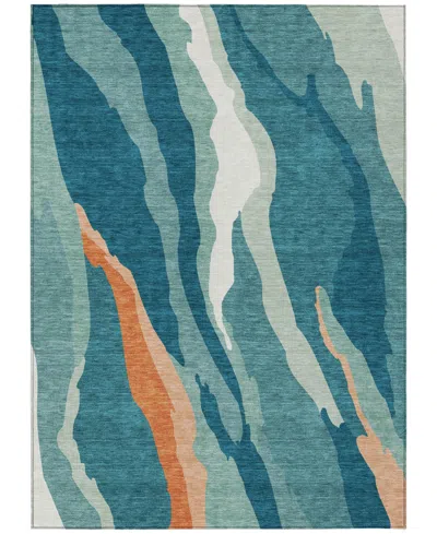 Addison Chantille Mahine Washable Acn1047 9'x12' Area Rug In Teal