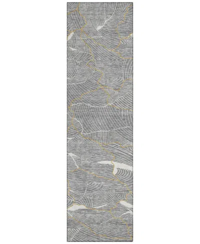 Addison Chantille Mahine Washable Acn1048 2'3"x7'6" Runner Area Rug In Gray