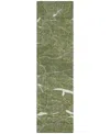 Addison Chantille Mahine Washable Acn1048 2'3"x7'6" Runner Area Rug In Olive