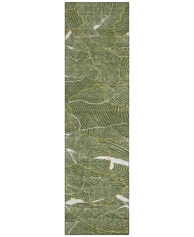 Addison Chantille Mahine Washable Acn1048 2'3"x7'6" Runner Area Rug In Olive