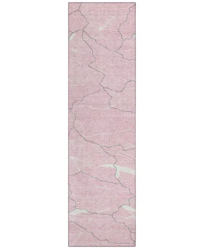Addison Chantille Mahine Washable Acn1048 2'3"x7'6" Runner Area Rug In Pink