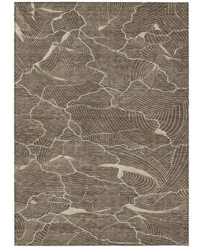 Addison Chantille Mahine Washable Acn1048 8'x10' Area Rug In Brown
