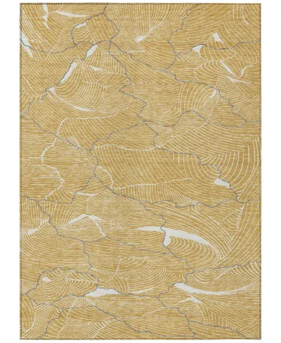 Addison Chantille Mahine Washable Acn1048 9'x12' Area Rug In Gold