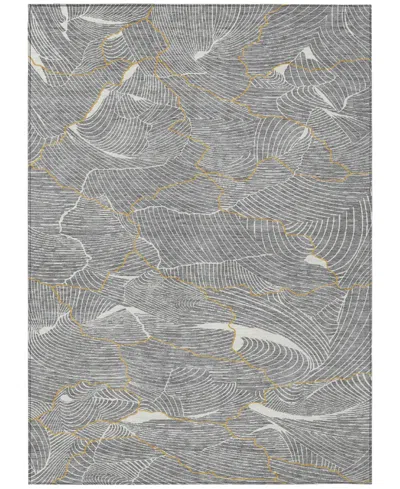 Addison Chantille Machine Washable Acn1048 9'x12' Area Rug In Gray