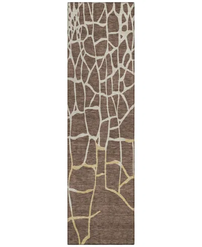 Addison Chantille Mahine Washable Acn1049 2'3"x7'6" Runner Area Rug In Brown
