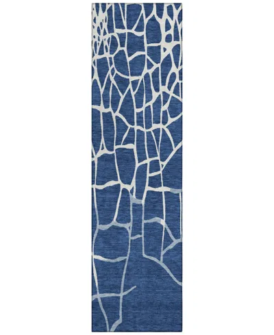Addison Chantille Mahine Washable Acn1049 2'3"x7'6" Runner Area Rug In Navy