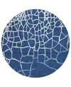 Addison Chantille Mahine Washable Acn1049 8'x8' Round Area Rug In Navy