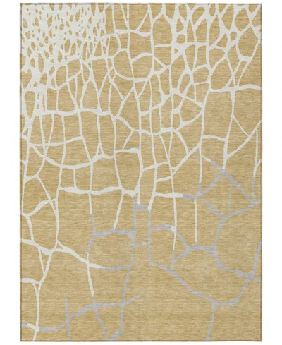 Addison Chantille Mahine Washable Acn1049 9'x12' Area Rug In Gold