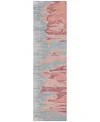 Addison Chantille Mahine Washable Acn1050 2'3"x7'6" Runner Area Rug In Coral