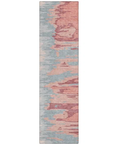 Addison Chantille Mahine Washable Acn1050 2'3"x7'6" Runner Area Rug In Coral