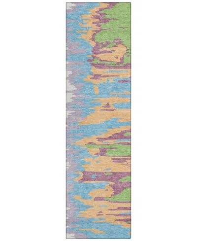 Addison Chantille Mahine Washable Acn1050 2'3"x7'6" Runner Area Rug In Peach