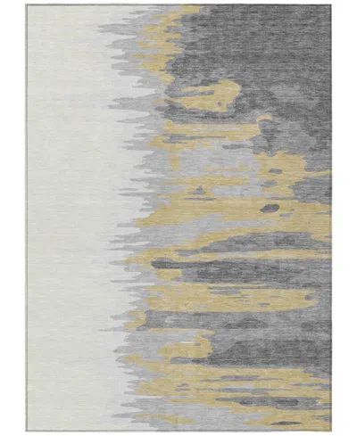 Addison Chantille Mahine Washable Acn1050 5'x7'6 Area Rug In Gray
