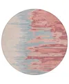 Addison Chantille Mahine Washable Acn1050 8'x8' Round Area Rug In Coral