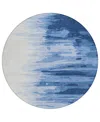Addison Chantille Mahine Washable Acn1050 8'x8' Round Area Rug In Navy