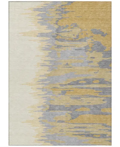 Addison Chantille Mahine Washable Acn1050 9'x12' Area Rug In Gold