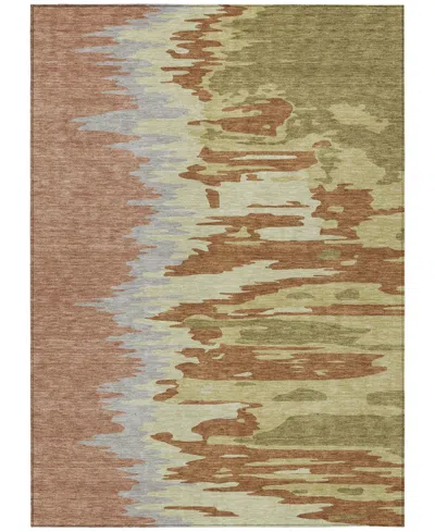 Addison Chantille Mahine Washable Acn1050 9'x12' Area Rug In Rust