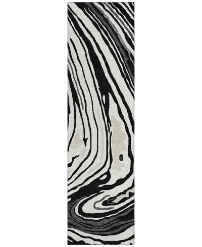 Addison Chantille Mahine Washable Acn1051 2'3"x7'6" Runner Area Rug In Black