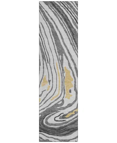 Addison Chantille Mahine Washable Acn1051 2'3"x7'6" Runner Area Rug In Gray