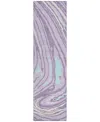 Addison Chantille Mahine Washable Acn1051 2'3"x7'6" Runner Area Rug In Lavender