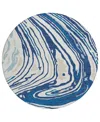 Addison Chantille Mahine Washable Acn1051 8'x8' Round Area Rug In Navy