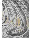 Addison Chantille Mahine Washable Acn1051 9'x12' Area Rug In Gray