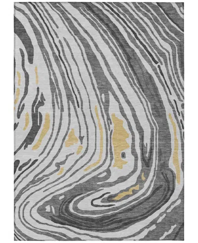 Addison Chantille Mahine Washable Acn1051 9'x12' Area Rug In Gray