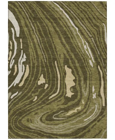 Addison Chantille Mahine Washable Acn1051 9'x12' Area Rug In Olive