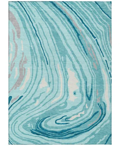 Addison Chantille Mahine Washable Acn1051 9'x12' Area Rug In Turquoise