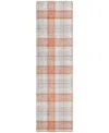 Addison Chantille Mahine Washable Acn1052 2'3"x7'6" Runner Area Rug In Coral