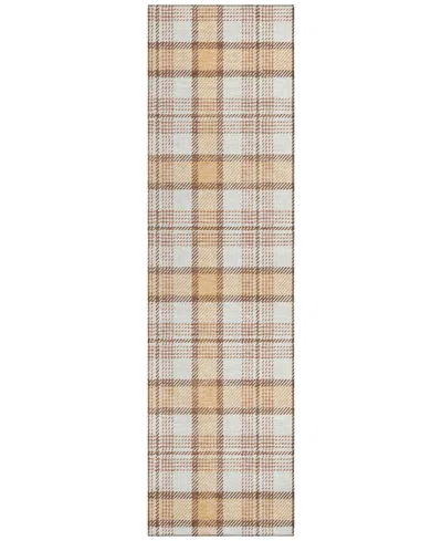 Addison Chantille Mahine Washable Acn1052 2'3"x7'6" Runner Area Rug In Peach