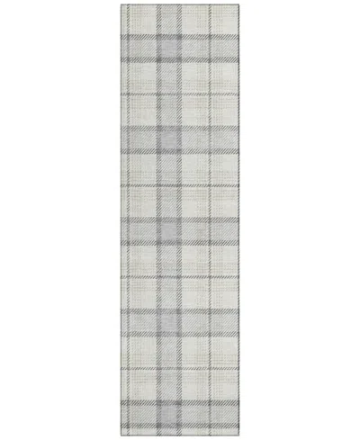 Addison Chantille Mahine Washable Acn1052 2'3"x7'6" Runner Area Rug In Silver