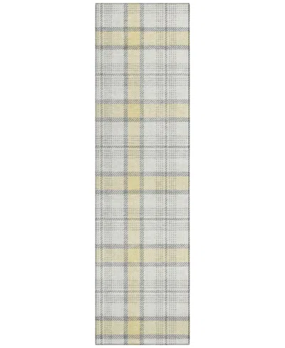 Addison Chantille Mahine Washable Acn1052 2'3"x7'6" Runner Area Rug In Yellow