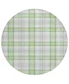 Addison Chantille Mahine Washable Acn1052 8'x8' Round Area Rug In Mint