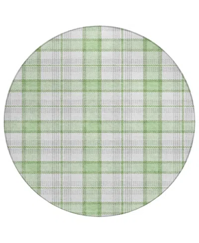 Addison Chantille Mahine Washable Acn1052 8'x8' Round Area Rug In Mint