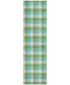 Shop Addison Chantille Machine Washable Acn1053 2'3"x7'6" Runner Area Rug In Lime