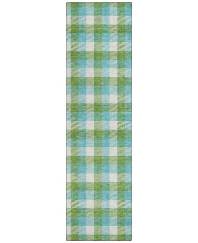 Addison Chantille Mahine Washable Acn1053 2'3"x7'6" Runner Area Rug In Lime