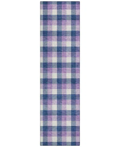 Addison Chantille Mahine Washable Acn1053 2'3"x7'6" Runner Area Rug In Navy