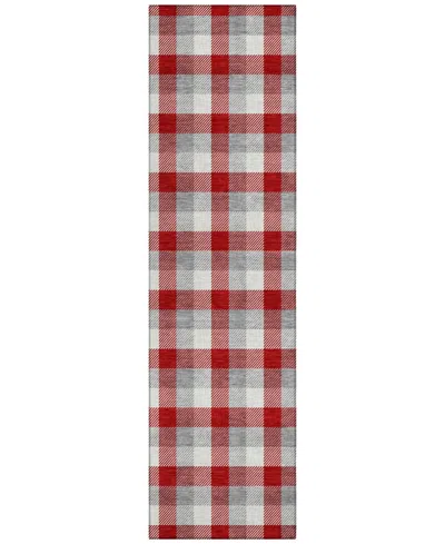 Addison Chantille Mahine Washable Acn1053 2'3"x7'6" Runner Area Rug In Red