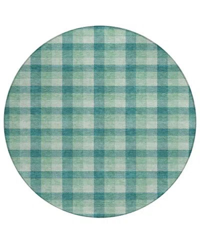 Addison Chantille Mahine Washable Acn1053 8'x8' Round Area Rug In Mint