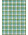 Addison Chantille Mahine Washable Acn1053 9'x12' Area Rug In Lime