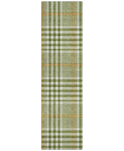 Addison Chantille Mahine Washable Acn1054 2'3"x7'6" Runner Area Rug In Olive