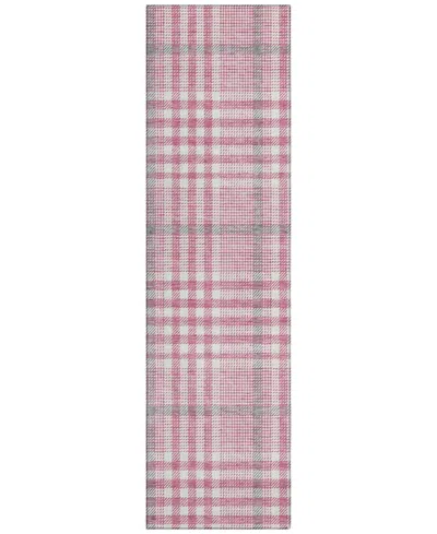 Addison Chantille Mahine Washable Acn1054 2'3"x7'6" Runner Area Rug In Rose