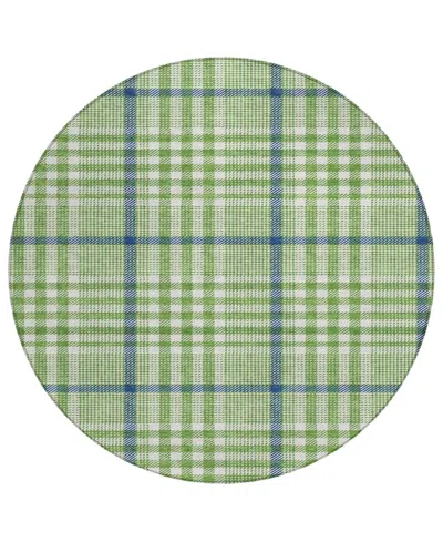 Addison Chantille Mahine Washable Acn1054 8'x8' Round Area Rug In Green