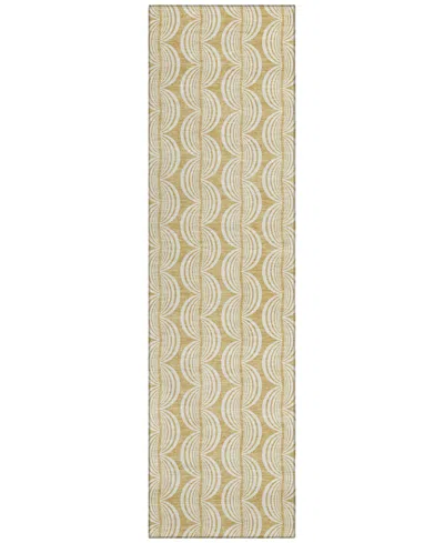 Addison Chantille Machine Washable Acn1055 2'3"x7'6" Runner Area Rug In Gold
