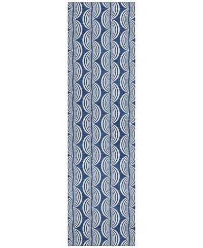 Addison Chantille Mahine Washable Acn1055 2'3"x7'6" Runner Area Rug In Navy