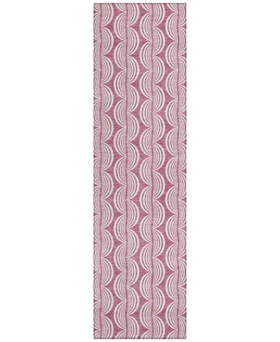 Addison Chantille Mahine Washable Acn1055 2'3"x7'6" Runner Area Rug In Rose