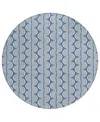 Addison Chantille Mahine Washable Acn1055 8'x8' Round Area Rug In Denim
