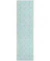 Addison Chantille Mahine Washable Acn1056 2'3"x7'6" Runner Area Rug In Aqua